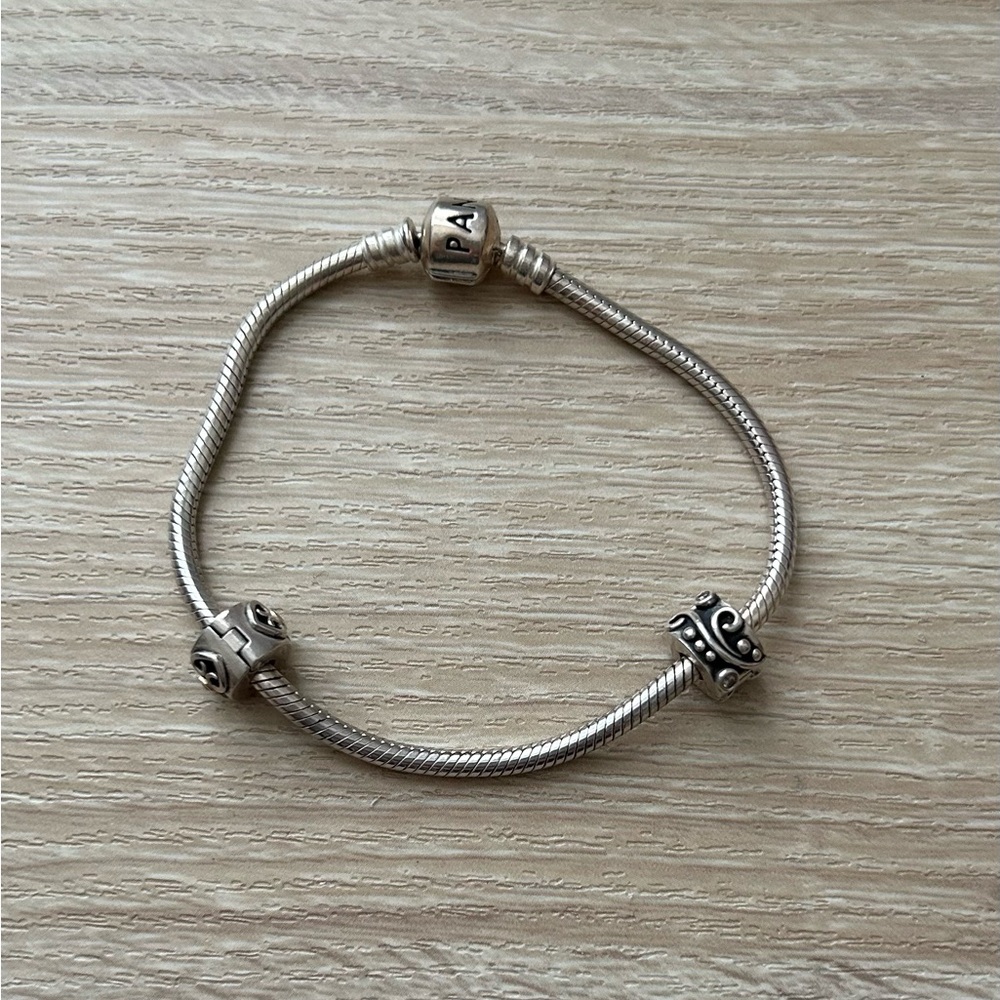 Pandora Sterling Silver Elegant Silver Charm Bracelet